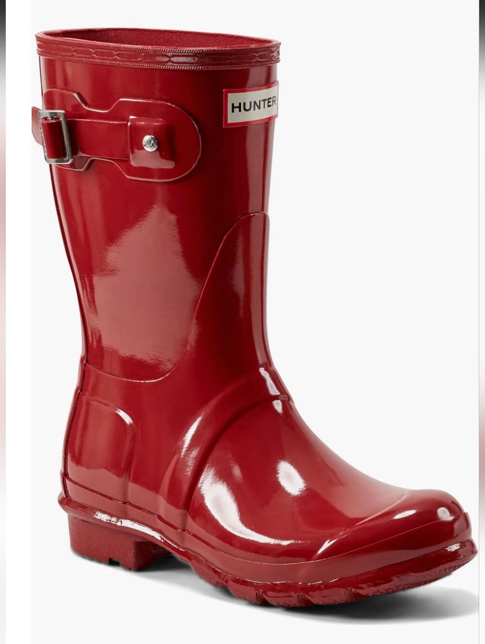 Hunter Military  Red Boots *Gloss *New In Box *Size 9
